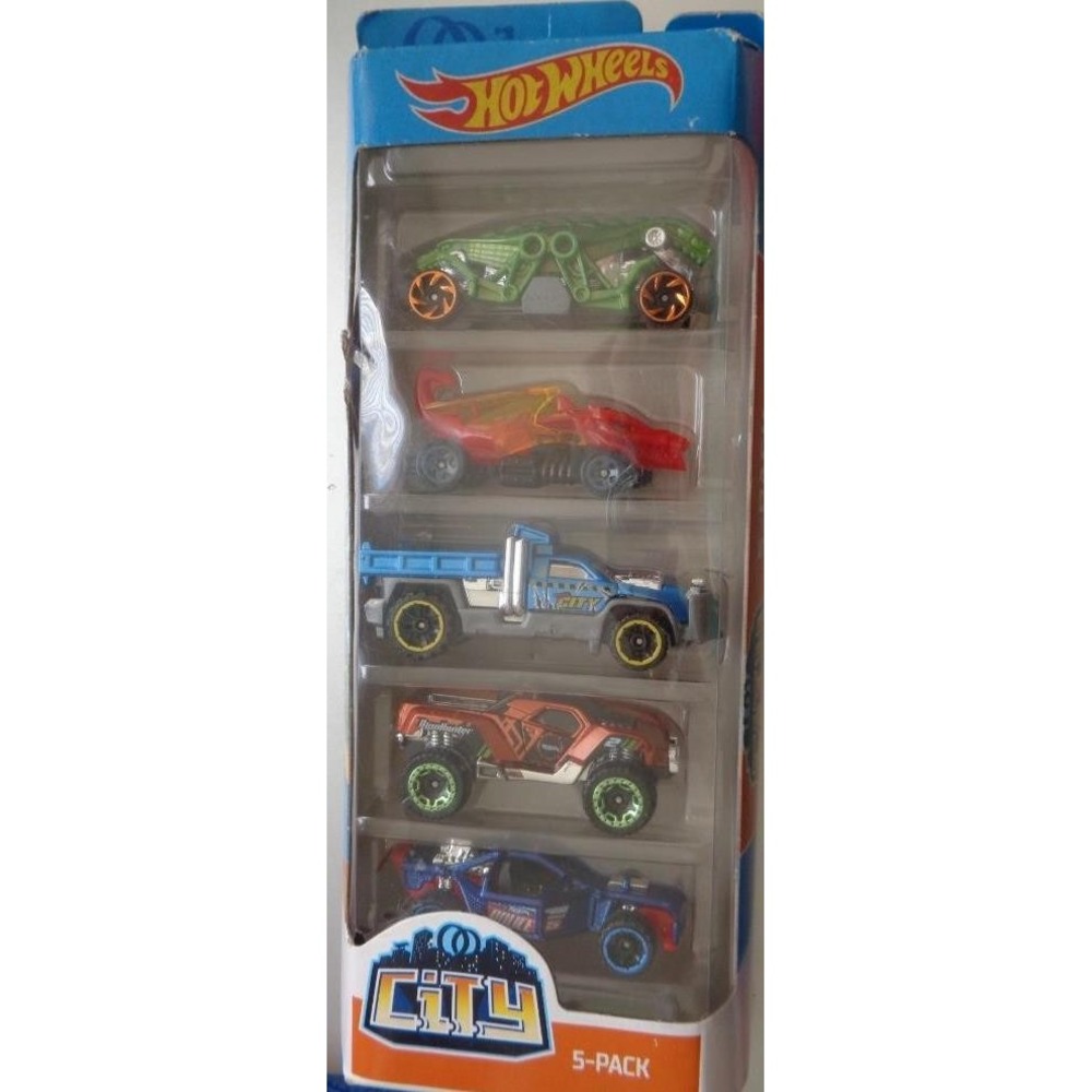 Hot Wheels Dino City 5 pack NIB Diecast Cars Double Demon Dragon Blaster